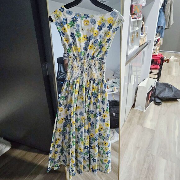 Kate Spade floral medley smocked waist dress - Picture 3 of 7